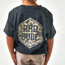 Load image into Gallery viewer, BURLEBO YOUTH RAD DUDE TEE DEER CAMO- HEATHER BLACK
