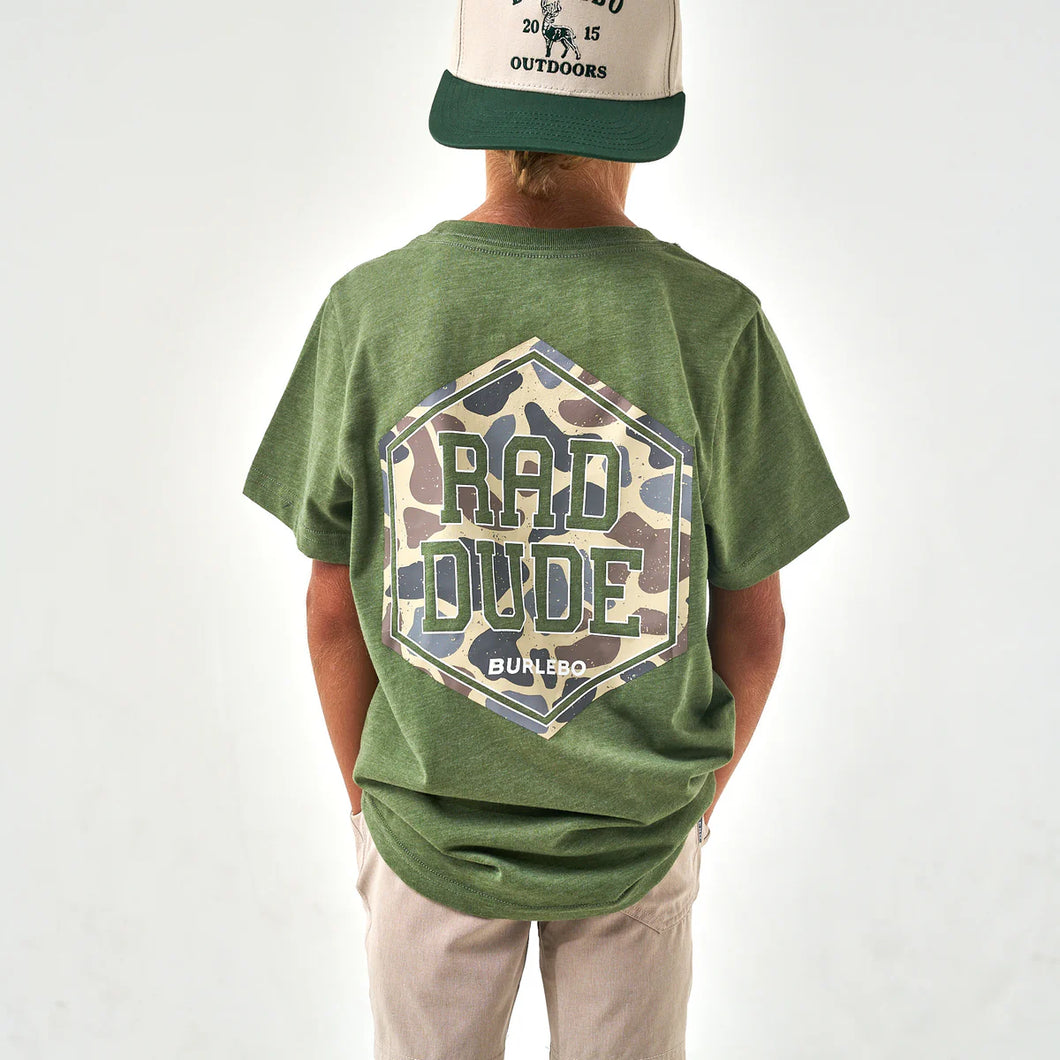 BURLEBO YOUTH RAD DUDE DEER CAMO TEE