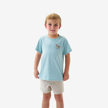 Load image into Gallery viewer, BURLEBO YOUTH FLYING MALLARDS TEE - HEATHER SKY BLUE

