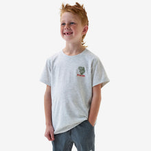 Load image into Gallery viewer, BURLEBO YOUTH FISH WILD TEE - HEATHER ASH GREY
