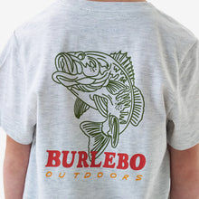 Load image into Gallery viewer, BURLEBO YOUTH FISH WILD TEE - HEATHER ASH GREY
