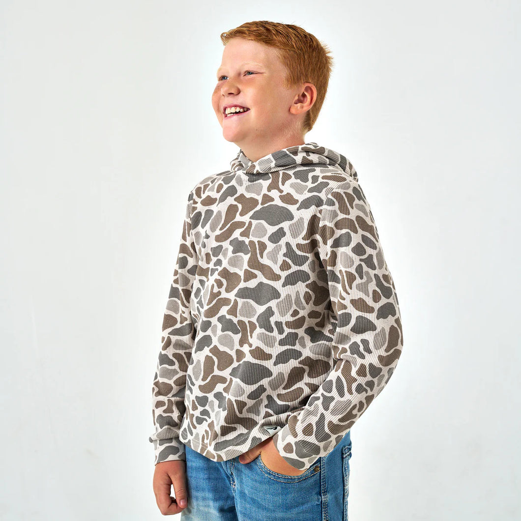 BURLEBO YOUTH THERMAL HOODIE - CLASSIC DEER CAMO