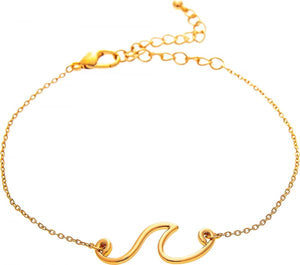 GOLD RIP CURL WAVE ANKLET CHAIN