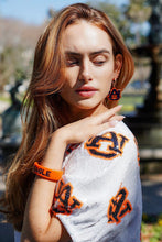 Load image into Gallery viewer, AUBURN LOGO DROP HOOP EARRING
