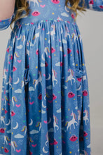 Load image into Gallery viewer, BLUE MOON POCKET TWIRL DRESS
