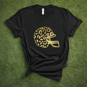 GOLD LEOPARD HELMET T-SHIRT