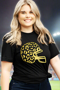 GOLD LEOPARD HELMET T-SHIRT