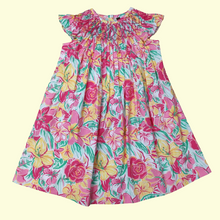 Load image into Gallery viewer, PINK LILY FLUTTER SLEEVE BISHOP DRESS
