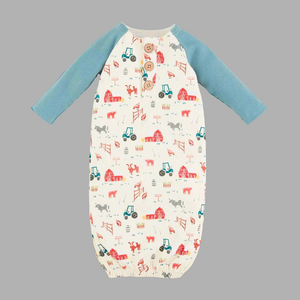 FARM PRINT SLEEPER GOWN