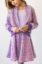 Load image into Gallery viewer, PURPLE SEQUIN JACKET
