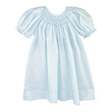 Load image into Gallery viewer, TRINA SMOCKED DRESS/BONNET BLUE
