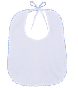 WHITE BIB - BLUE TRIM