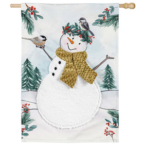 SNOWMAN LINEN HOUSE FLAG