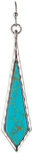 SILVER PAVE DAGGER DROP EARRING