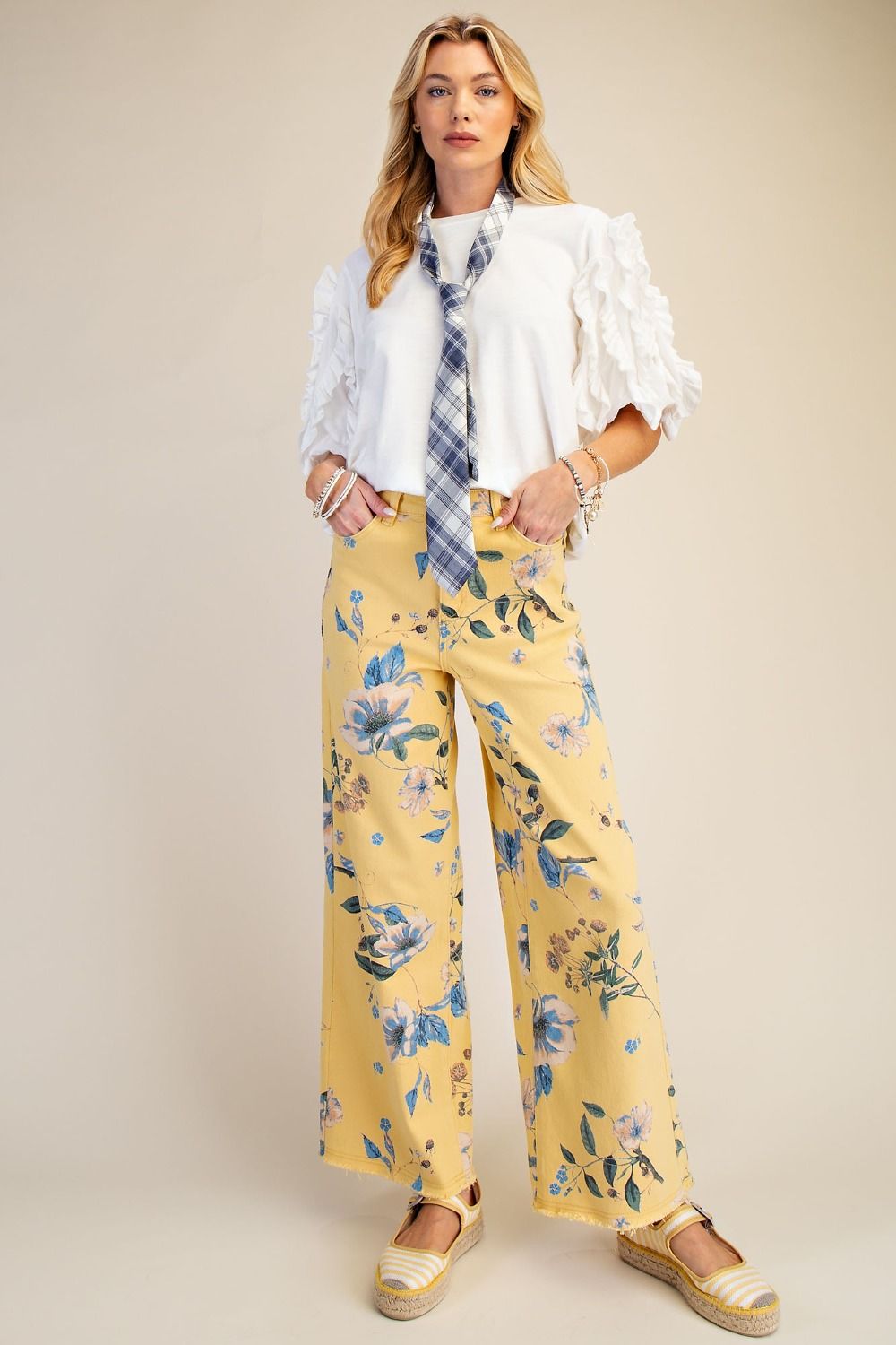 DENIM DREAM WIDE-LEG GOLDEN BLOOM