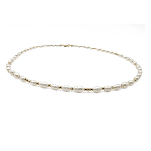 2mm DAINTY PEARL 14K GOLD FILLED WATERPROOF NECKLACE