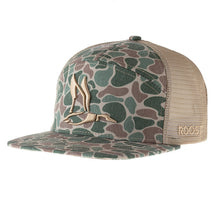 Load image into Gallery viewer, ROOST FRONT CAMO 3D PUFF LOGO HAT
