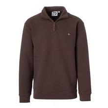 Load image into Gallery viewer, YOUTH FIELDSTONE DRAKE 1/4 ZIP - BROWN
