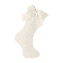 Load image into Gallery viewer, BOW KNEEHIGH SOCKS - WHITE
