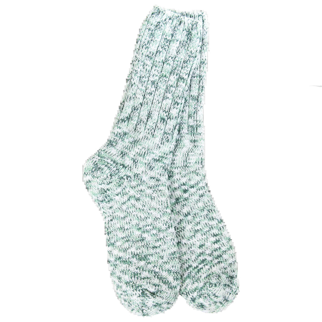 WORLD SOFTEST RAGG CREW SOCKS - SPRUCE