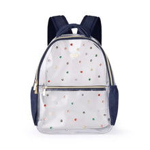 Load image into Gallery viewer, BEJEWELED CLEAR VINYL BACKPACK - LARGE
