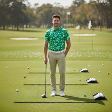 Load image into Gallery viewer, GREEN GOLF CAMO PERFORMANCE POLO

