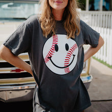 Load image into Gallery viewer, BASEBALL HAPPY FACE GRAPHIC TEE
