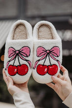 Load image into Gallery viewer, CHERRY BOW SLIPPERS
