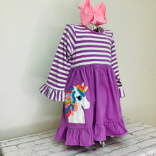 Load image into Gallery viewer, UNICORN APPLIQUE DRESS
