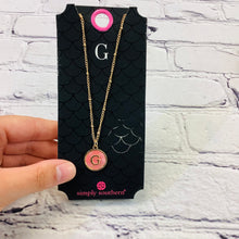 Load image into Gallery viewer, PINK INTITAL NECKLACE
