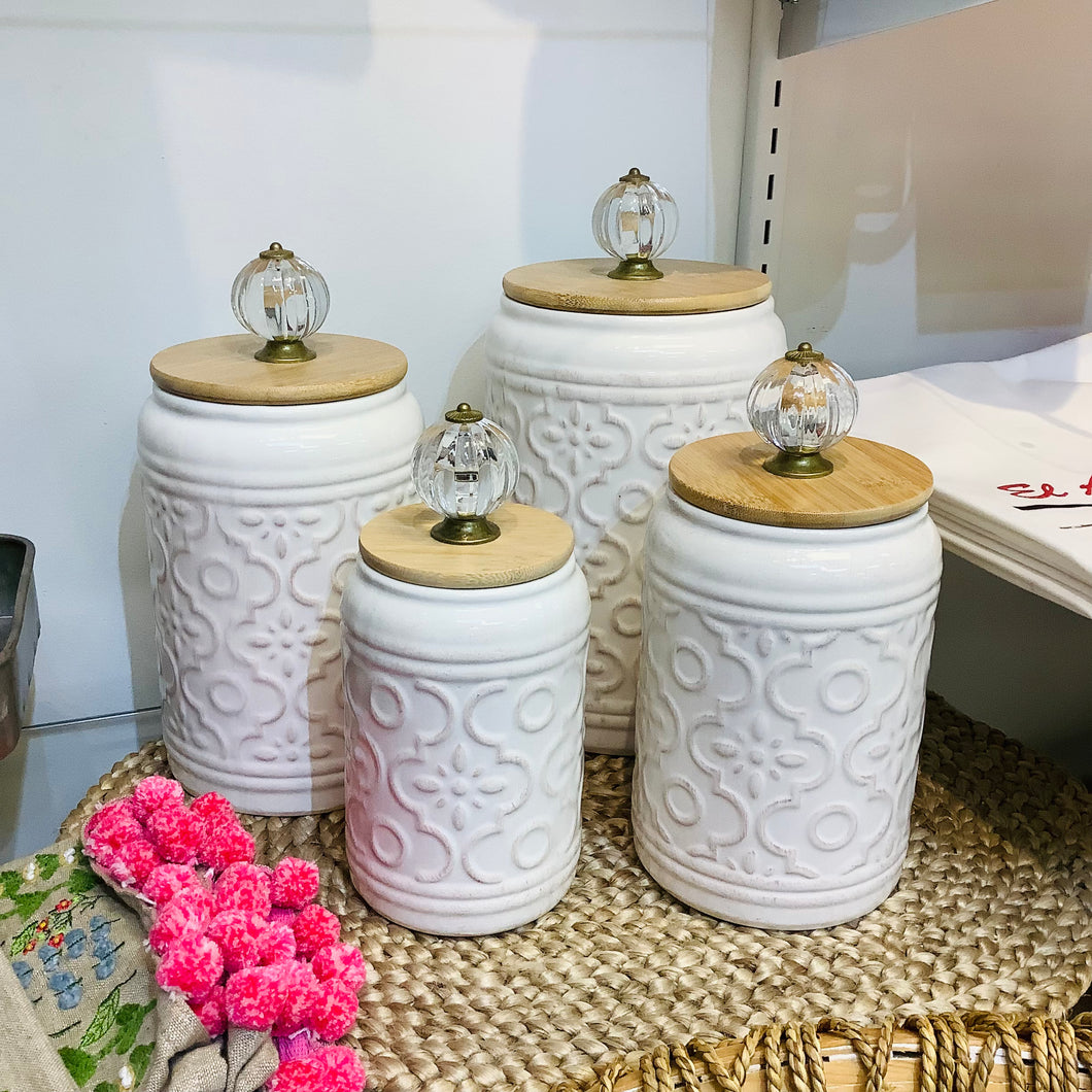 CERAMIC CANISTER SET of 4