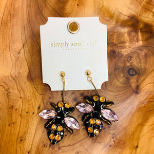 BEADED BEE EARRINGS