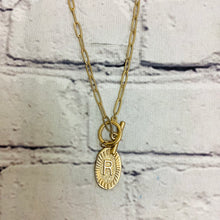 Load image into Gallery viewer, GOLD STAMP INITIAL NECKLACE
