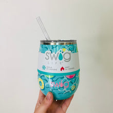 Load image into Gallery viewer, SWIG REUSABLE STRAW SET - CLEAR &amp; AQUA
