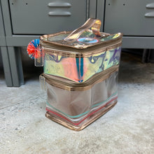 Load image into Gallery viewer, JADELYNN BROOKE ROSE GOLD IRIDECENT LUNCH TOTE
