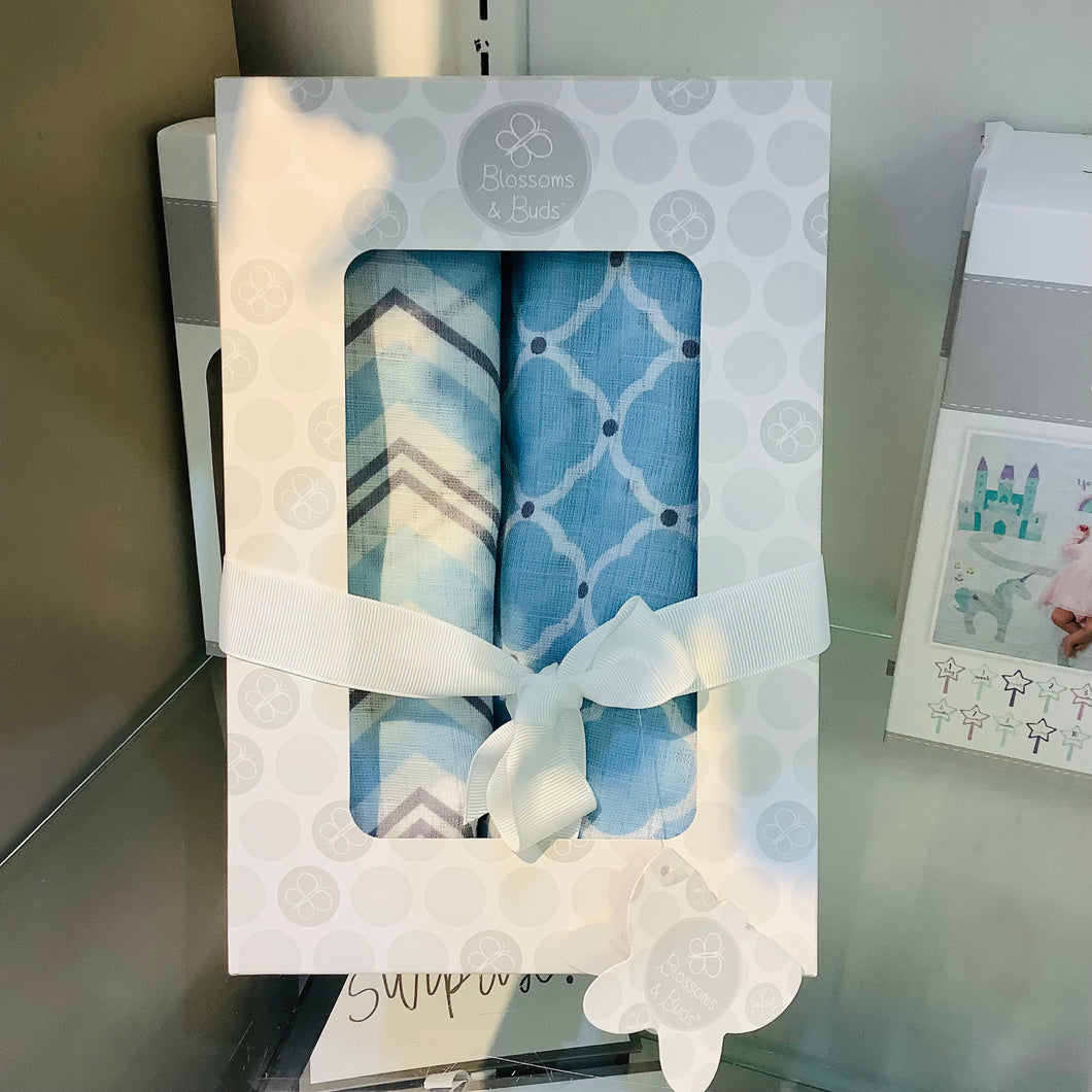 BABY BASKET SWADDLE BLUE