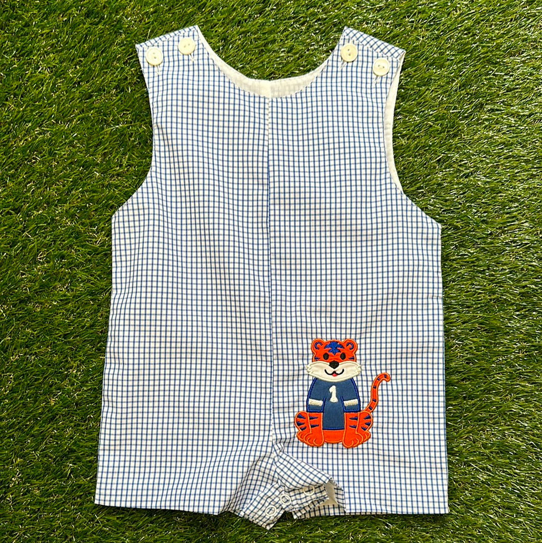 APPLIQUE SHORTALL-ORANGE/NAVY