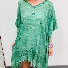 Load image into Gallery viewer, WASHED COTTON BEACH KAFTAN COVERUP
