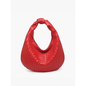 VALENTINA WOVEN HOBO Cherry Red