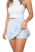 Load image into Gallery viewer, LIGHT BLUE SCUBA BUBBLE SKIRT
