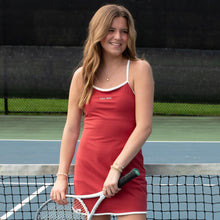 Load image into Gallery viewer, LULU MAC ATHLETIC DRESS CRIMSON/WHITE
