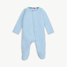 Load image into Gallery viewer, MAGNETIC ME POINTELLE FOOTIE - LOVE LINES BLUE
