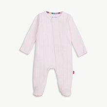 Load image into Gallery viewer, MAGNETIC ME POINTELLE FOOTIE - LOVE LINES PINK
