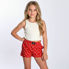 Load image into Gallery viewer, GIRLS RED STAR LULU SHORTS
