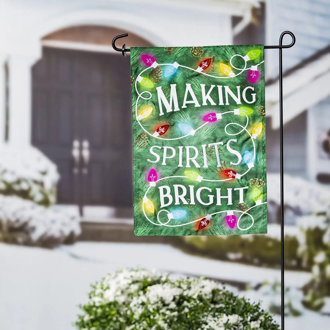 MAKING SPIRIT BRIGHT FLAG - GARDEN FLAG