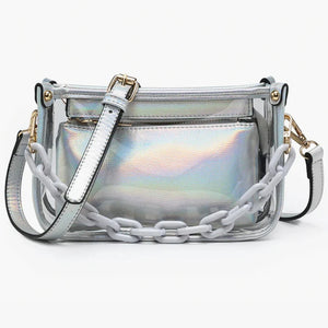 JESSICA CLEAR CROSSBODY BAG - 2WAY SHOLDER OR HANDBAG