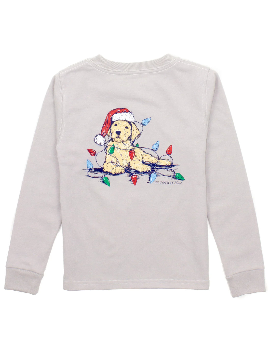 PROPERLY TIED BOYS LONG SLEEVE - SANTA PAWS