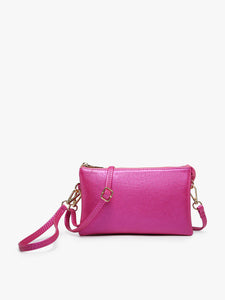 RILEY HIGH GLOSS CROSSBODY - METALLIC HOT PINK