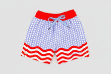 Load image into Gallery viewer, PROPERLY TIED BOYS RIVIERA SWIM TRUNK - FREEDOM
