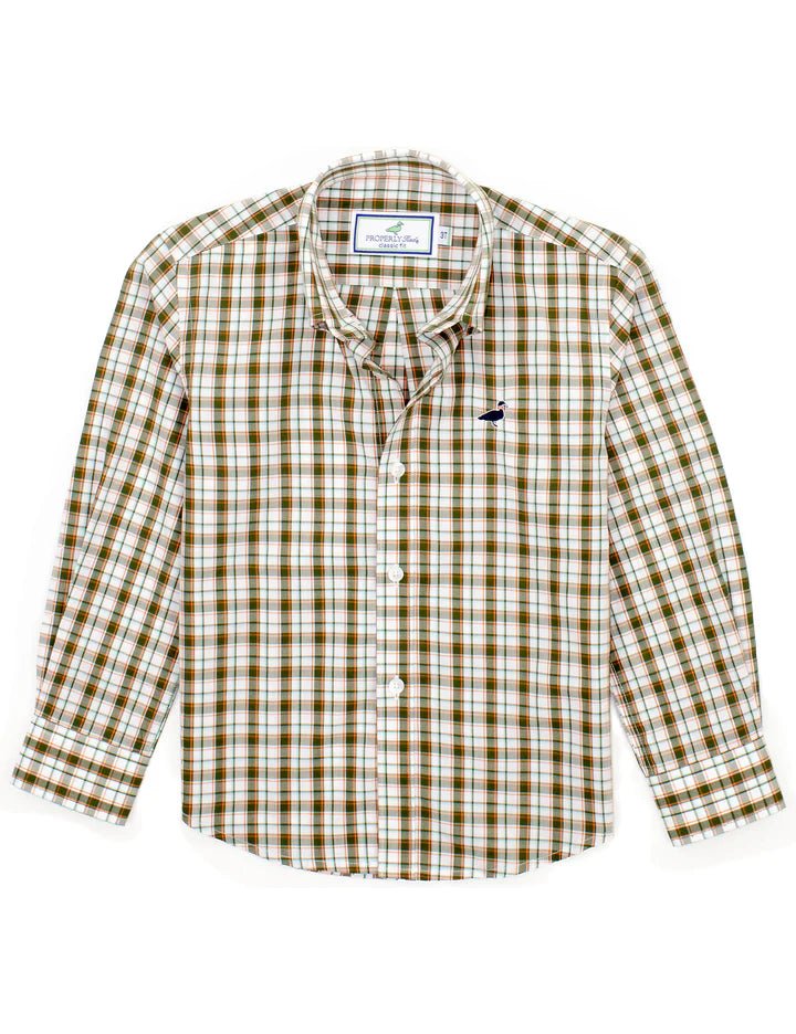 PROPERLY TIED SPORTSHIRT- OLIVE GROVE